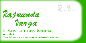 rajmunda varga business card